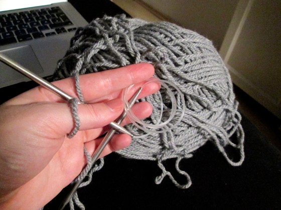 knitting a beanie
